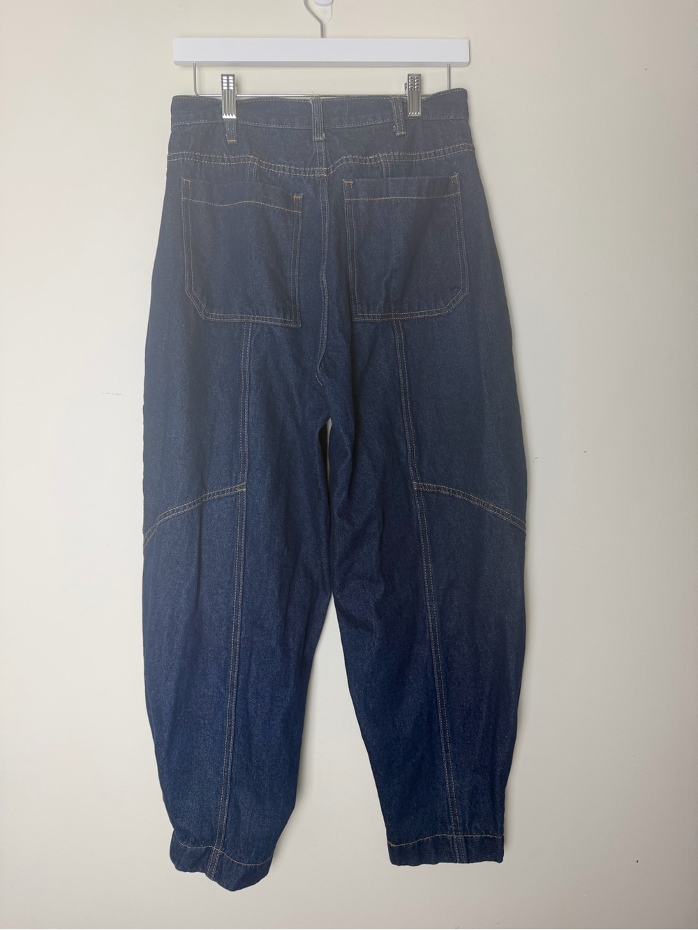 Q2 Barrel Leg Jeans Dark Wash Medium - Picture 3 of 6